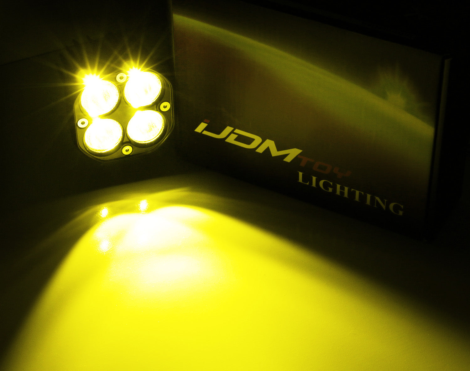 3000K Yellow 20W Round LED Ditch Light Kit with Bracket & Relay - Compatible with Polaris RZR ATV - Perfect for Off-Roading, Night Driving & Trail Adventures