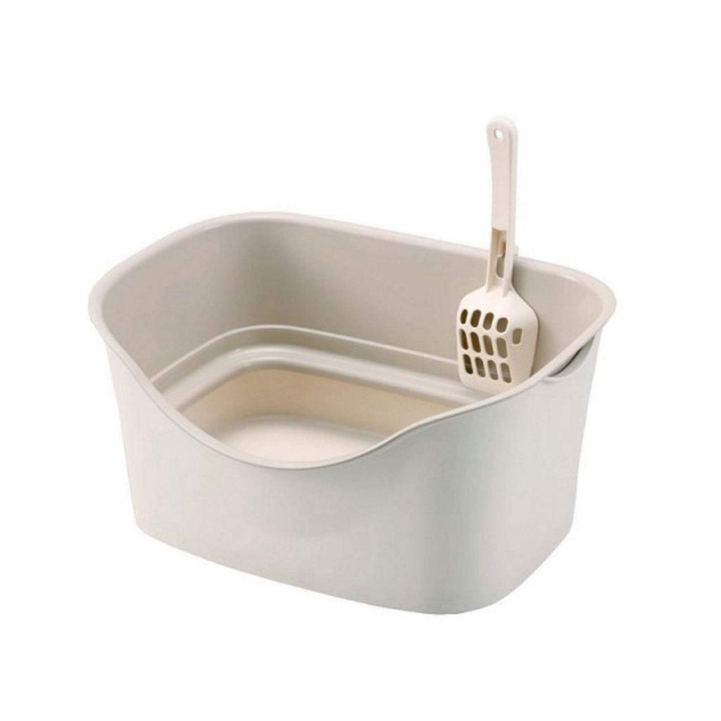 Liushop Double Layer Cat Litter Box - Semi-Enclosed Anti-Splash Design, Large Pet Litter Pan with High Walls for Odor Control - Perfect for Small Spaces & Multi-Cat Homes (Grey) | Easy Clean Cat Toilet Tray for Indoor Kittens & Adult Cats