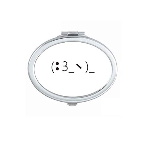 DIYthinker Portable Folding Double-Sided Makeup Mirror with Face Prostrate in Worship Design - Perfect for Travel, Home Vanity & Cosmetics Application