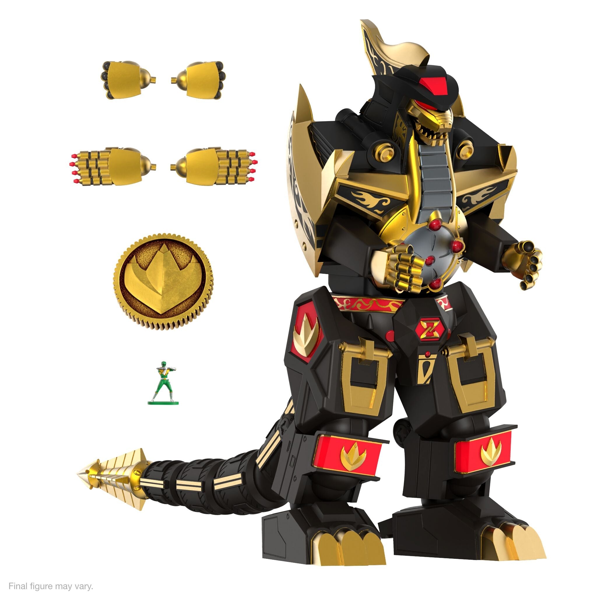 Super7 Mighty Morphin Power Rangers ULTIMATES! Dragonzord (Black & Gold) Action Figure - Collectible Toy for Fans, Display & Play