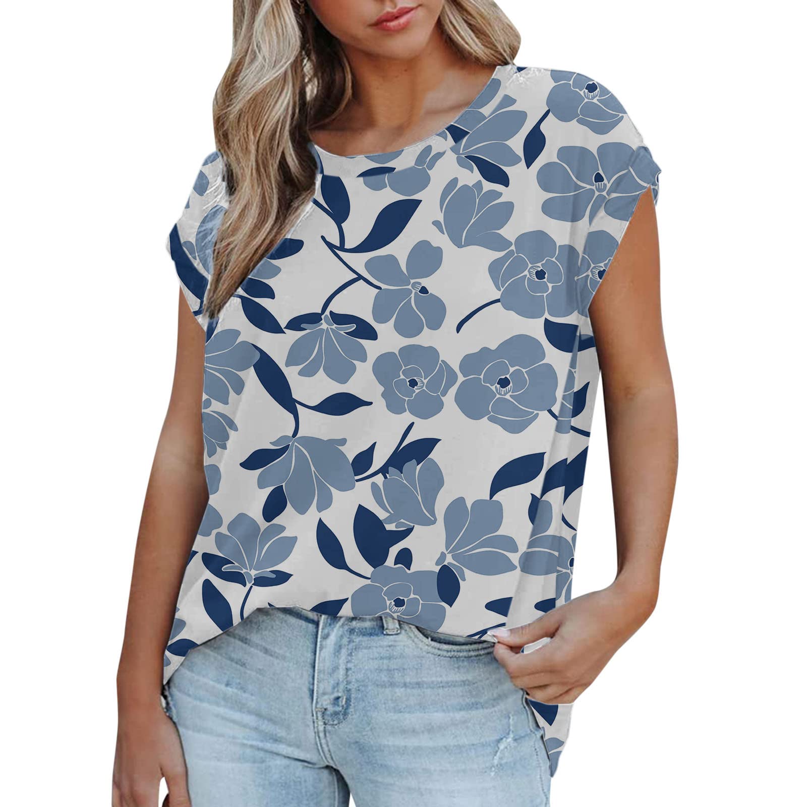 Women's Summer Tops - Stylish Short Sleeve O-Neck Blouse & Casual Loose Fit Tee Shirts | Perfect for Beach Outfits, Vacation Wear & Everyday Summer Fashion