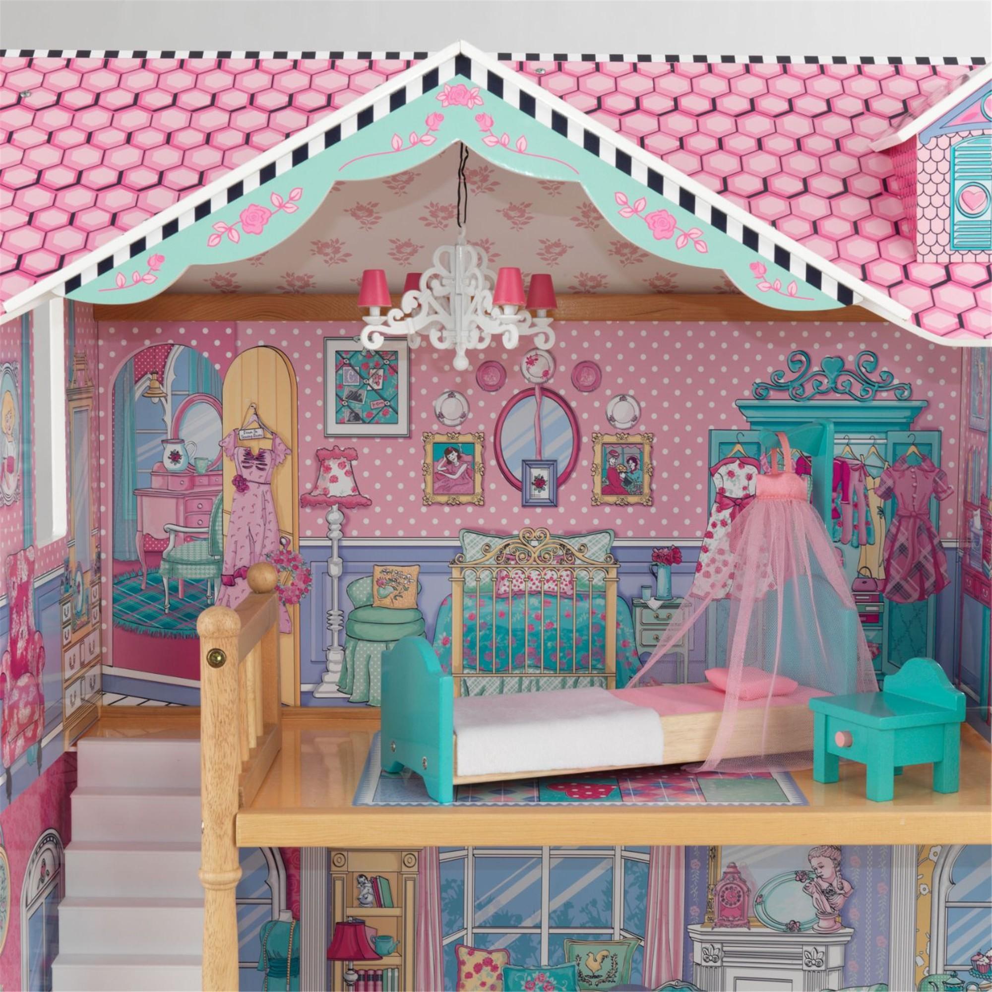 KidKraft Annabelle Dollhouse - Wooden Doll House for Girls with Furniture & Accessories - Perfect for Pretend Play, Birthday Gifts & Room Decor