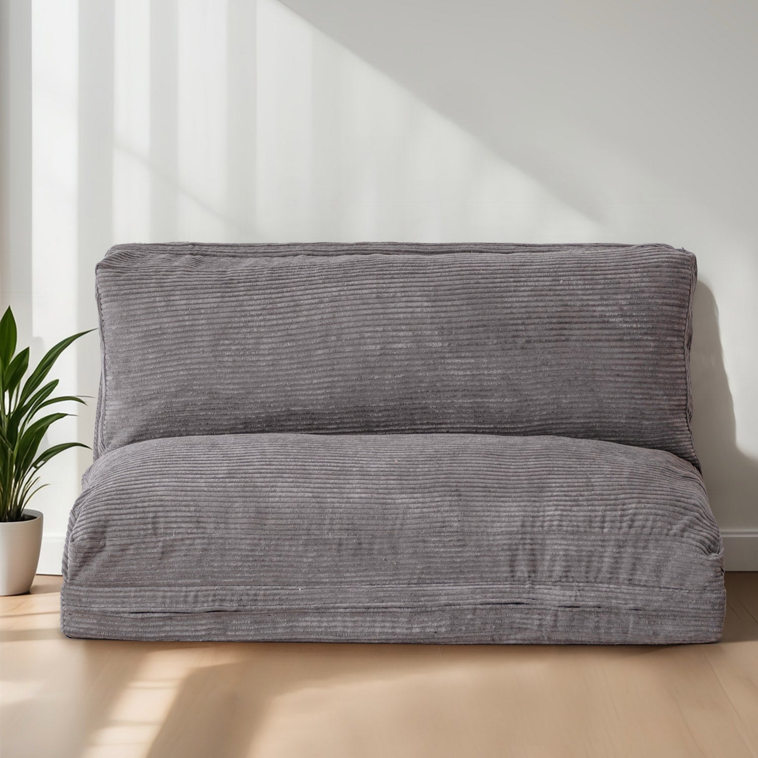 MAXYOYO Foldable Corduroy Bean Bag Sofa Bed with Washable Cover - Perfect for Living Room Lounging, Dorm Room Comfort & Kids Play Area