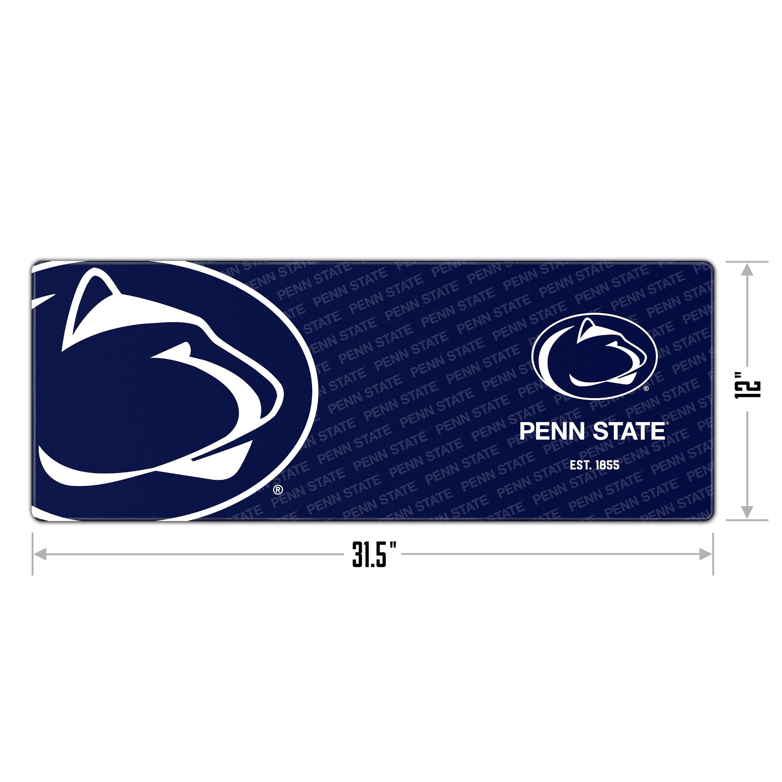 YouTheFan NCAA Penn State Nittany Lions Logo Series Desk Pad - Non-Slip Mouse Pad & Keyboard Mat for Office, Gaming, and Home Workspace (SMU Size)