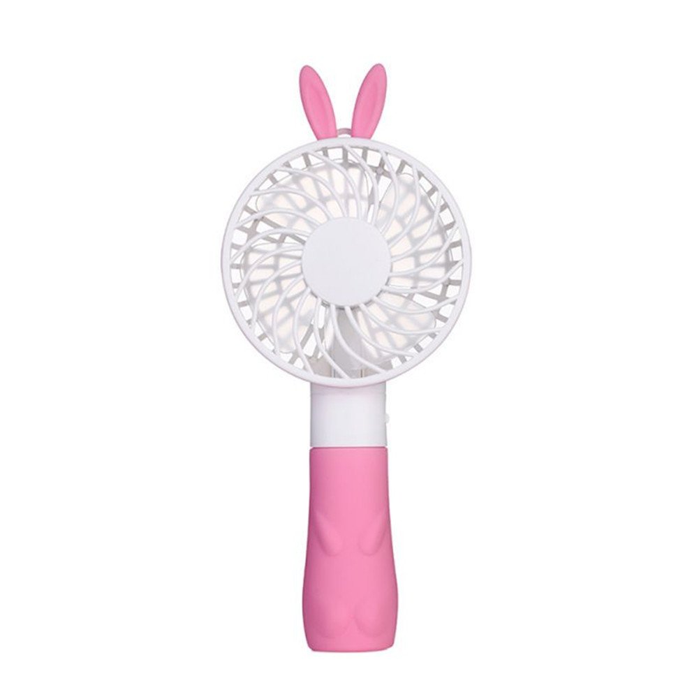 Rechargeable USB Mini Fan - Lovely Rabbit Design for Kids, Summer Cooling Gift