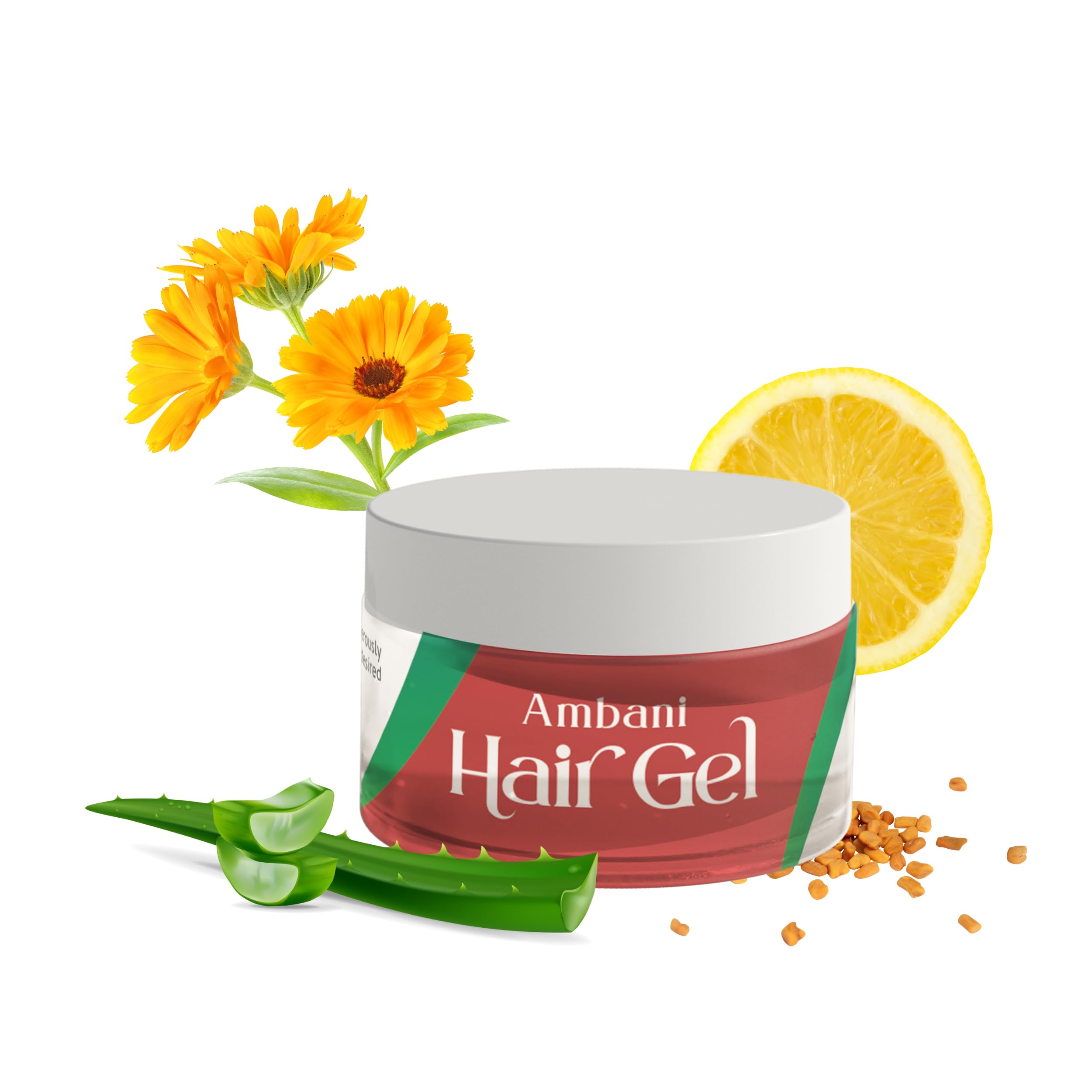 AMBANI HEALTH CARE Natural Hair Gel for Nourishing, Styling & Strong Hold | Promotes Hair Growth & Strengthening | Paraben & Silicone-Free | For Women & Men with All Hair Types – 100g | Perfect for Daily Styling, Curly Hair & Frizz Control