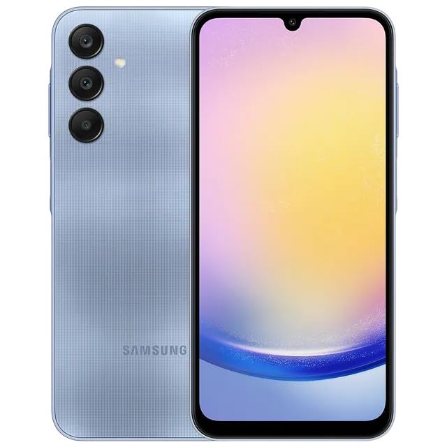 Samsung Galaxy A25 5G Unlocked Smartphone - 6GB RAM 128GB Storage, 50MP Dual Camera, Dual SIM, International Version (Blue) | Perfect for Travel, Work & High-Speed 5G Streaming