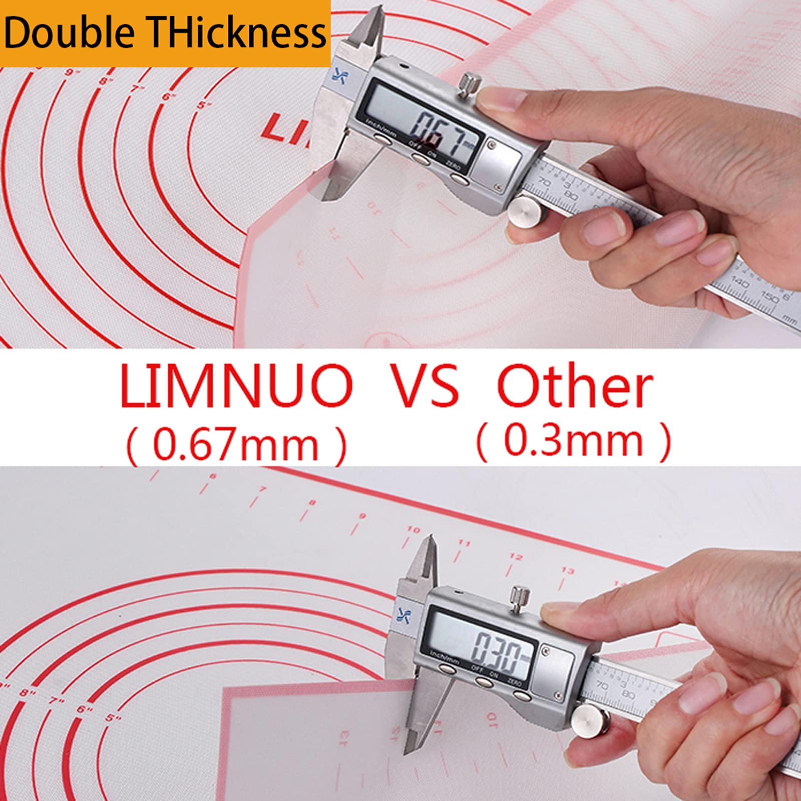 Premium Extra Thick Non-Stick Silicone Baking Mat - 24
