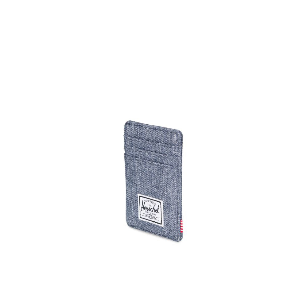 Herschel Raven Wallet - Dark Chambray Crosshatch RFID Blocking Slim Bifold Wallet for Men | Travel, Everyday Carry & Business Use