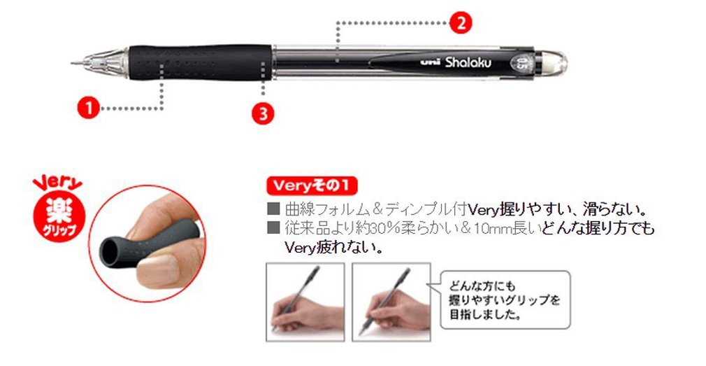 Mitsubishi Pencil Berrisha Raku Z M5100Z.24 Mechanical Pencils 0.5mm - 10 Pack Black - Premium Drafting & Writing Pencils for Students, Artists & Professionals