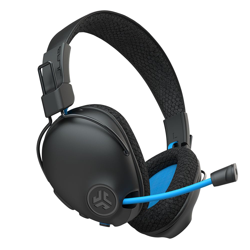 JLab Play Pro Wireless Gaming Headset - 60+ Hour Battery, Bluetooth 5, 60ms Low Latency for Mobile & Console Gaming, Retractable Mic, AUX Cable Included - Perfect for Fortnite, Call of Duty & Streaming