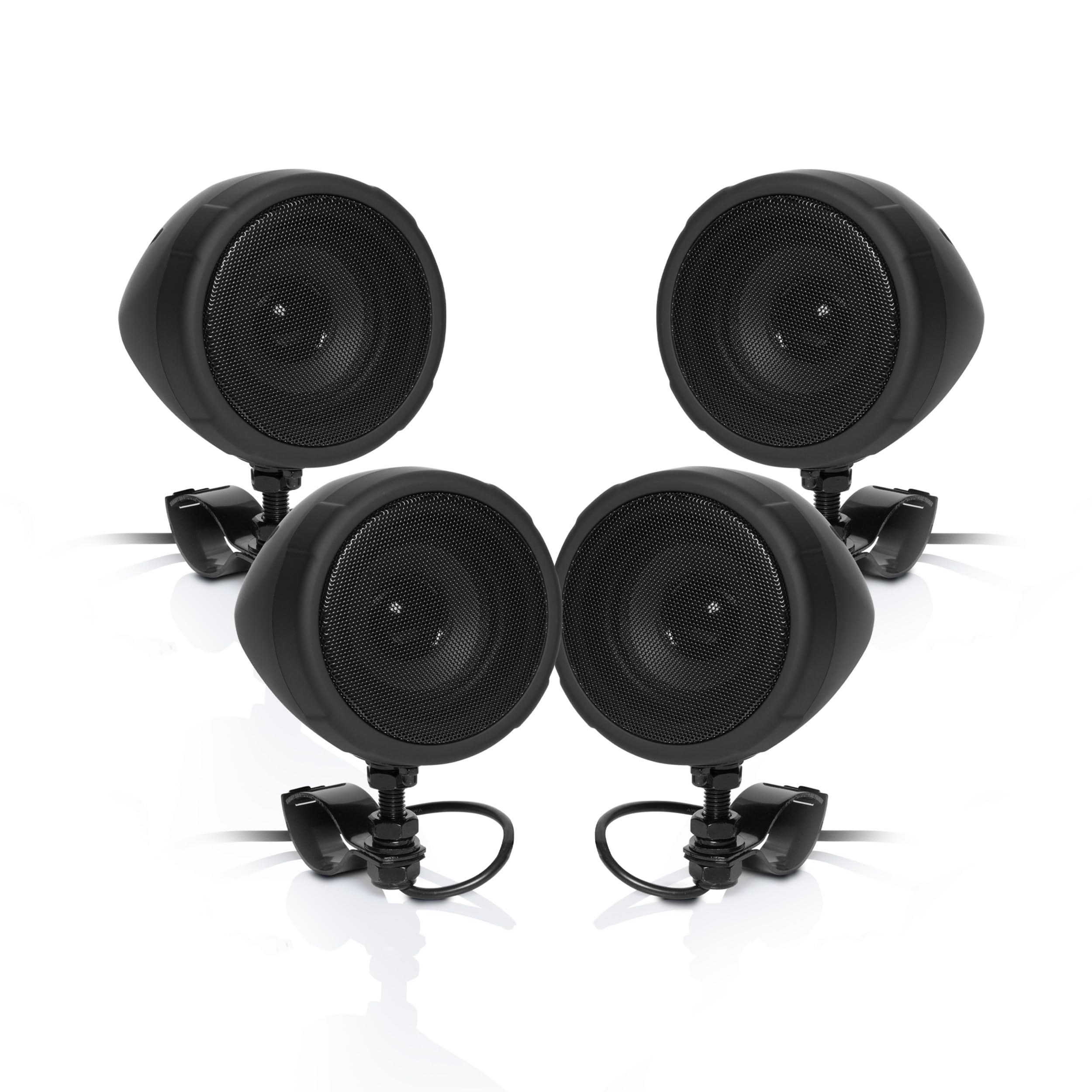 BOSS Audio Systems MCBK475BA 3 Inch Waterproof Motorcycle Speakers with Built-in Amplifier & Bluetooth - Wireless Streaming, Weatherproof Design, Volume Control, ATV/UTV Compatible - Perfect for Motorcycles, ATVs, UTVs & Outdoor Adventures