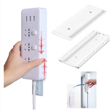 Wall Mounted Rotatable Extension Socket Plug Holder - Cable Management Organizer for Home, Office & Workshop - Power Outlet Organizer with 360° Rotation