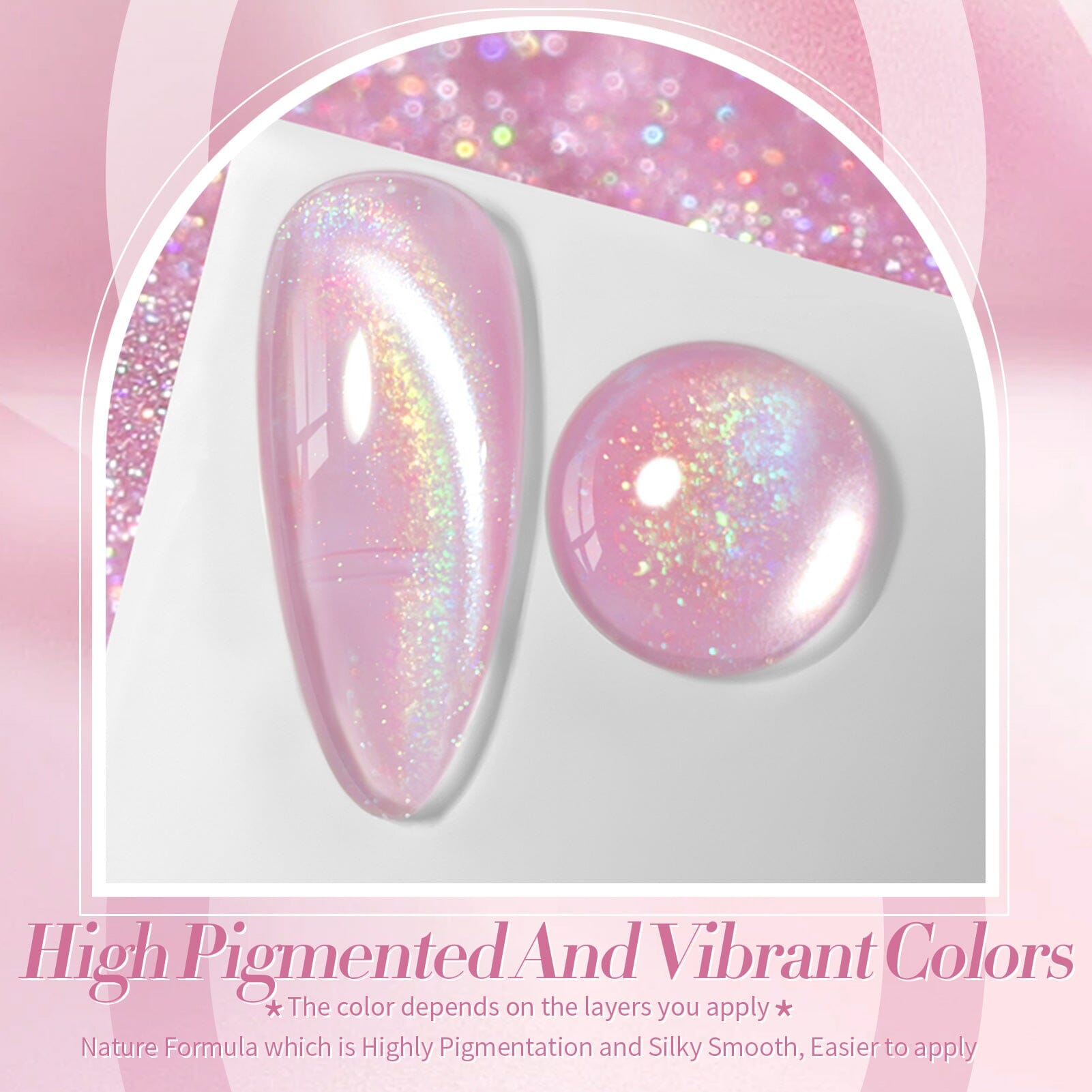 Pink Fantasy Rainbow Glass Cat Magnetic Gel Nail Polish 15ml - Long Lasting UV LED Soak Off Manicure for Nail Art & Salon Use