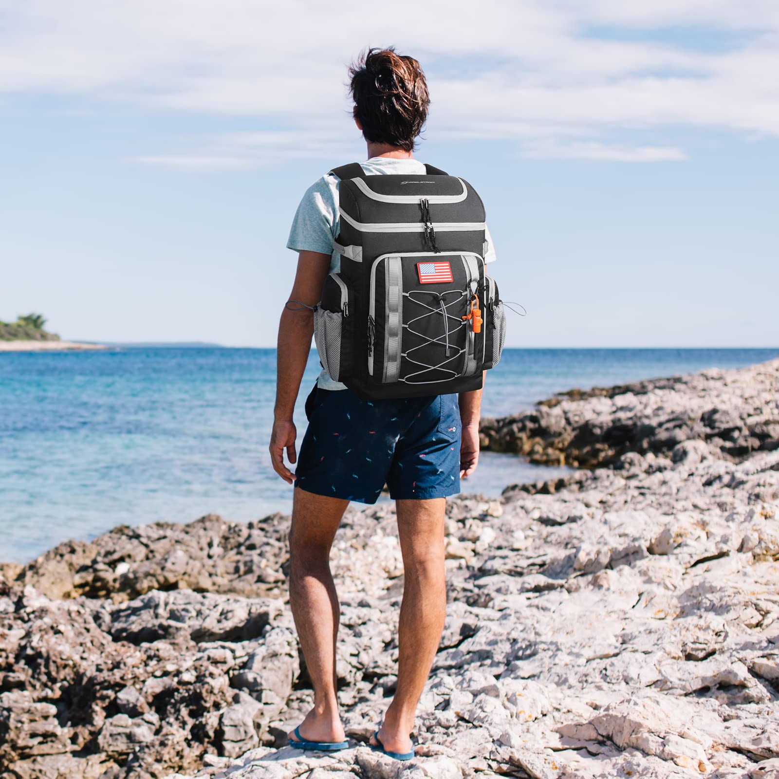 **Maelstrom 50 Can Insulated Cooler Backpack - Leakproof, Waterproof & Lightweight Soft Cooler Bag for Beach, Picnic, Camping & Outdoor Activities - Large Capacity Lunch Backpack for Men & Women**