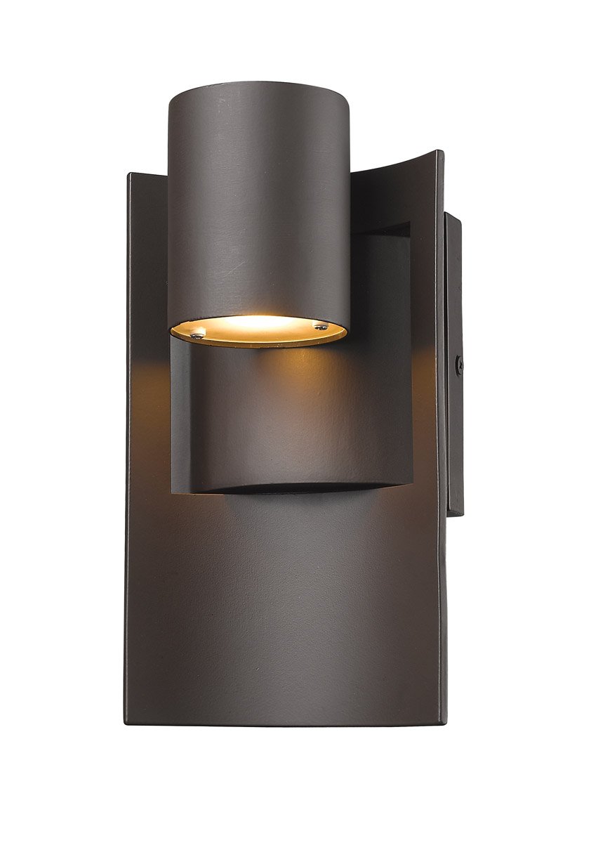 Modern Wall Sconce with 1 LED Light - 5 Inch Deep Bronze Finish Aluminum Fixture (6W) for Bedroom, Hallway & Living Room Lighting