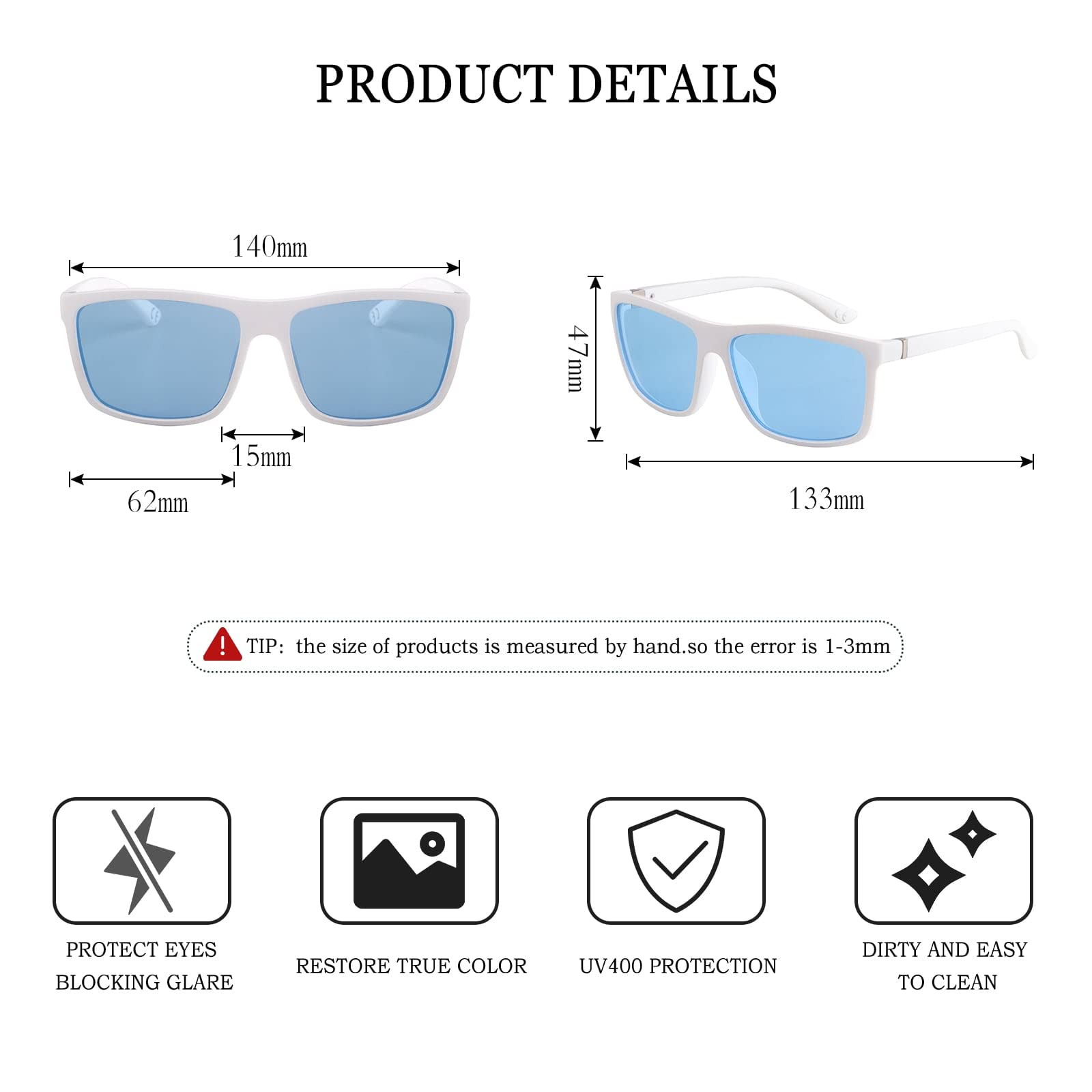 NIEEPA Men's Polarized Sports Sunglasses NP1007 - UV Protection Square Frame for Running, Cycling & Outdoor Activities