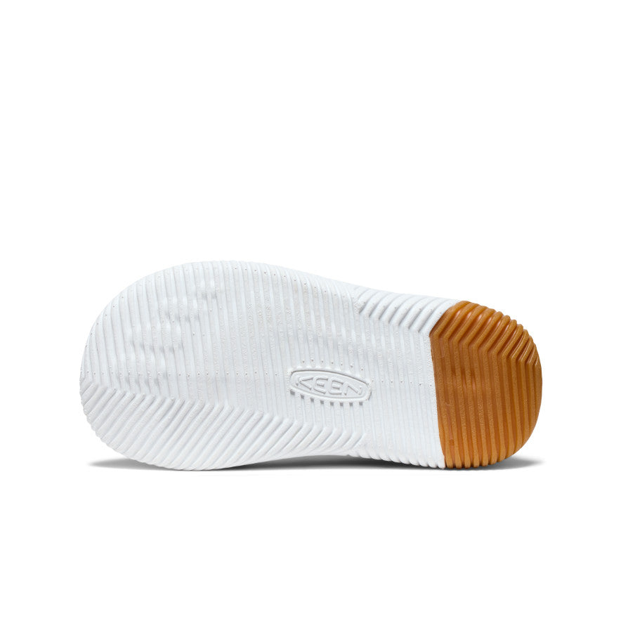 KNX Kids' Leather Sneakers for Boys & Girls - Gold Flame & Star White Design | Comfortable & Stylish for School, Play & Everyday Wear