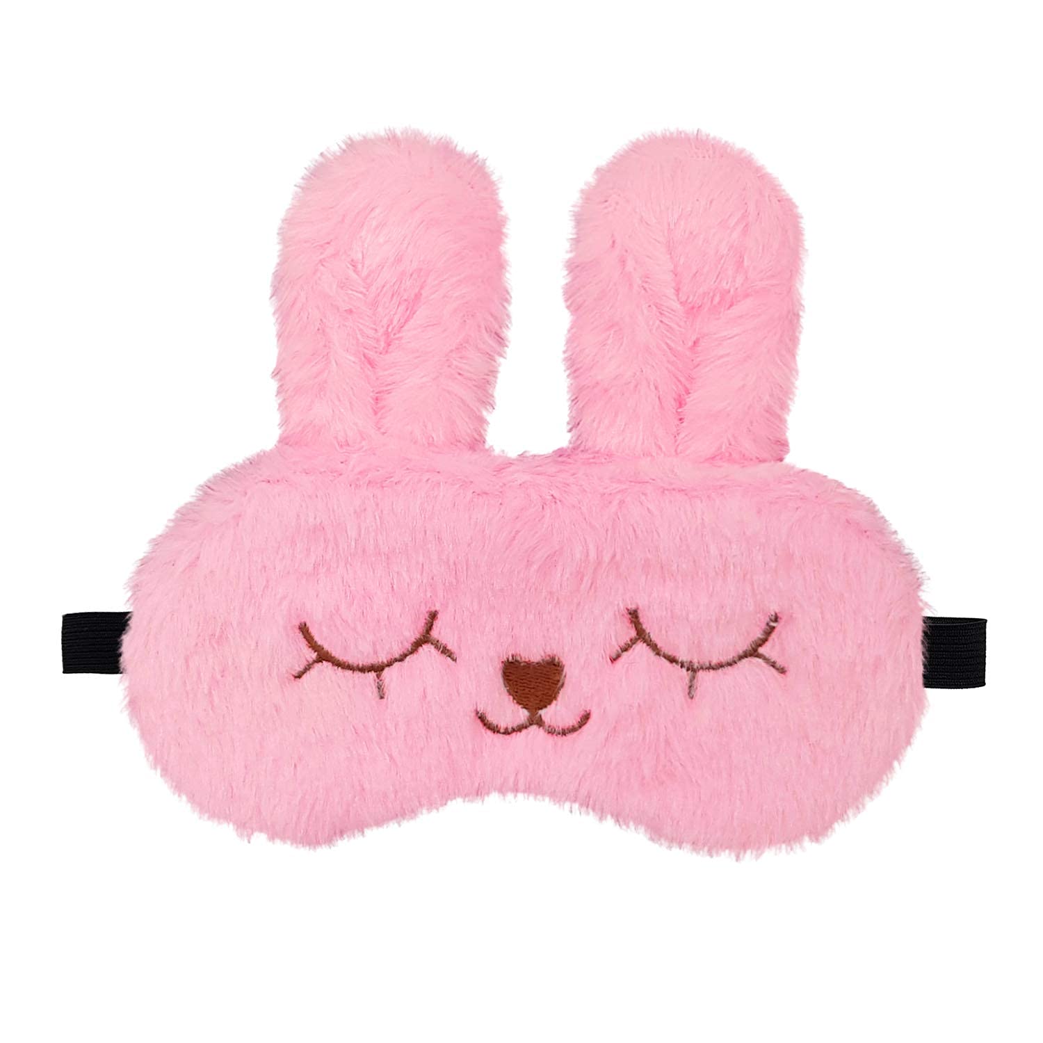 Soft Plush Bunny Sleep Mask for Women & Men - Comfortable Eye Cover for Insomnia Relief, Meditation, Travel & Puffy Eyes - Cute Animal Eye Shade for Dark Circles & Beauty Sleep (Perfect for Home, Office & Airplane Use)