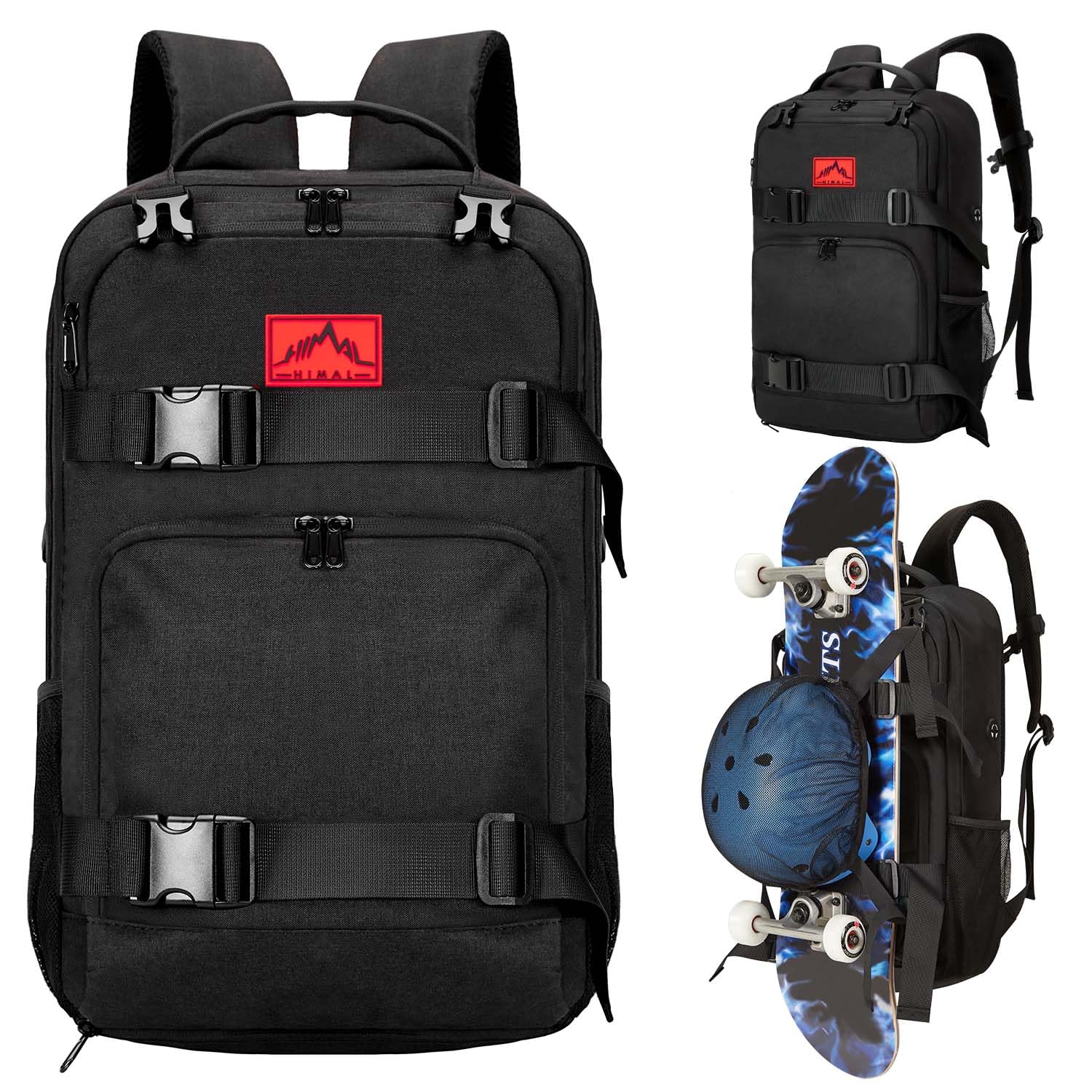 Skateboard Backpack for Laptop & Sports - Men & Women