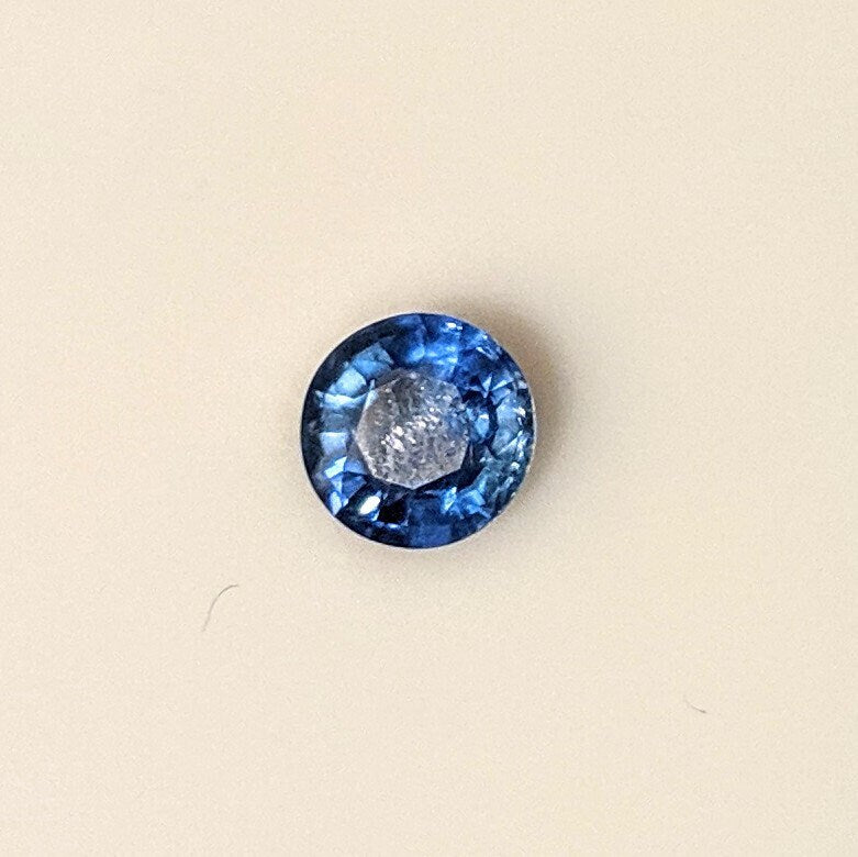 1.91ct Natural Medium Blue Sapphire Loose Stone - 7mm Round VVS Clarity, September Birthstone, Cobalt Blue, Certified Solitaire Gem for Engagement Rings & Fine Jewelry