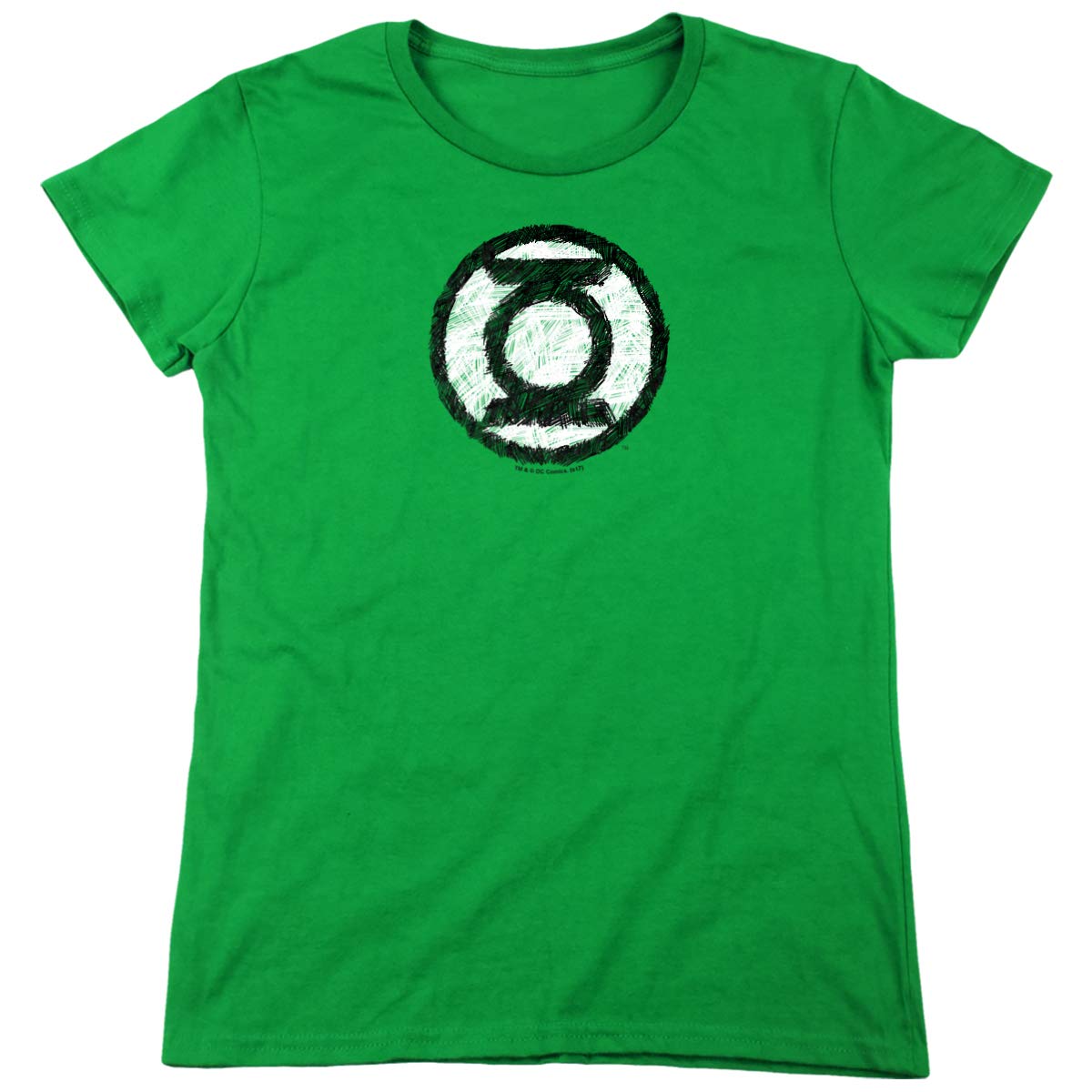 Green Lantern Scribble Logo Women's T-Shirt | Superhero Graphic Tee | Casual Wear & Cosplay Outfit