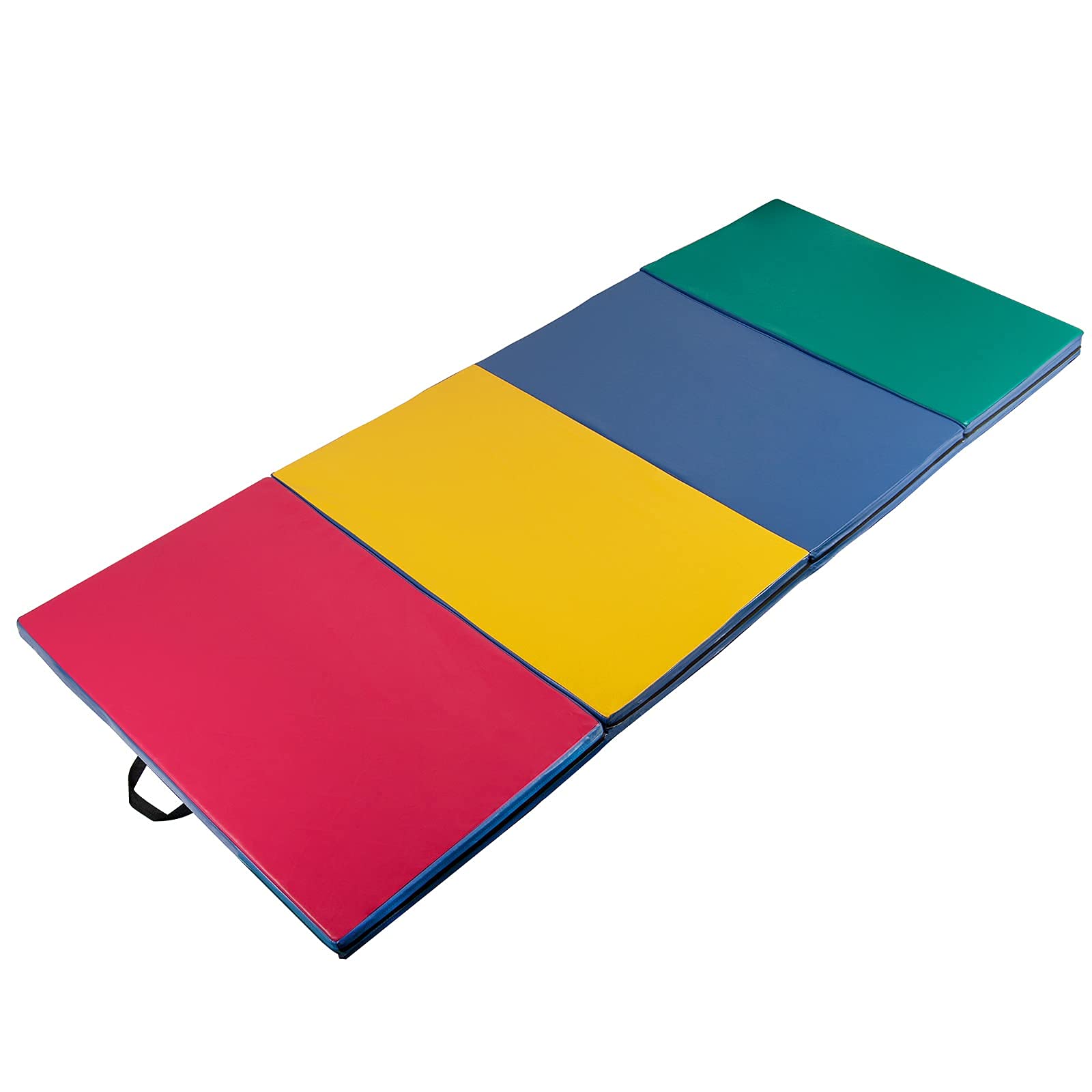 Polar Aurora 4'x10'x2 Thick Folding Exercise Mat for Gymnastics, Aerobics, Stretching & Yoga - Perfect for Home Gym, Studio Workouts and Fitness Training
