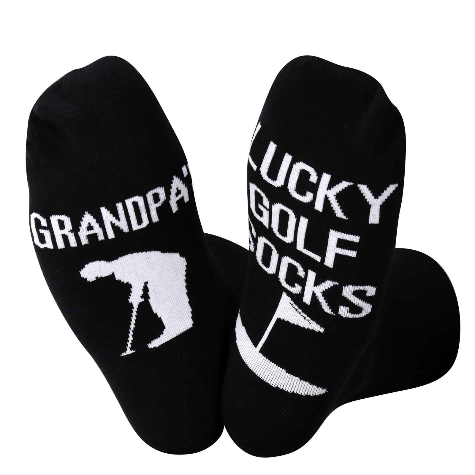 TSOTMO Lucky Golf Socks for Men - Best Retirement Gift for Grandpa & Father - Comfortable Sports Socks for Golf Lovers - Perfect for Golf Games & Father's Day Gifts