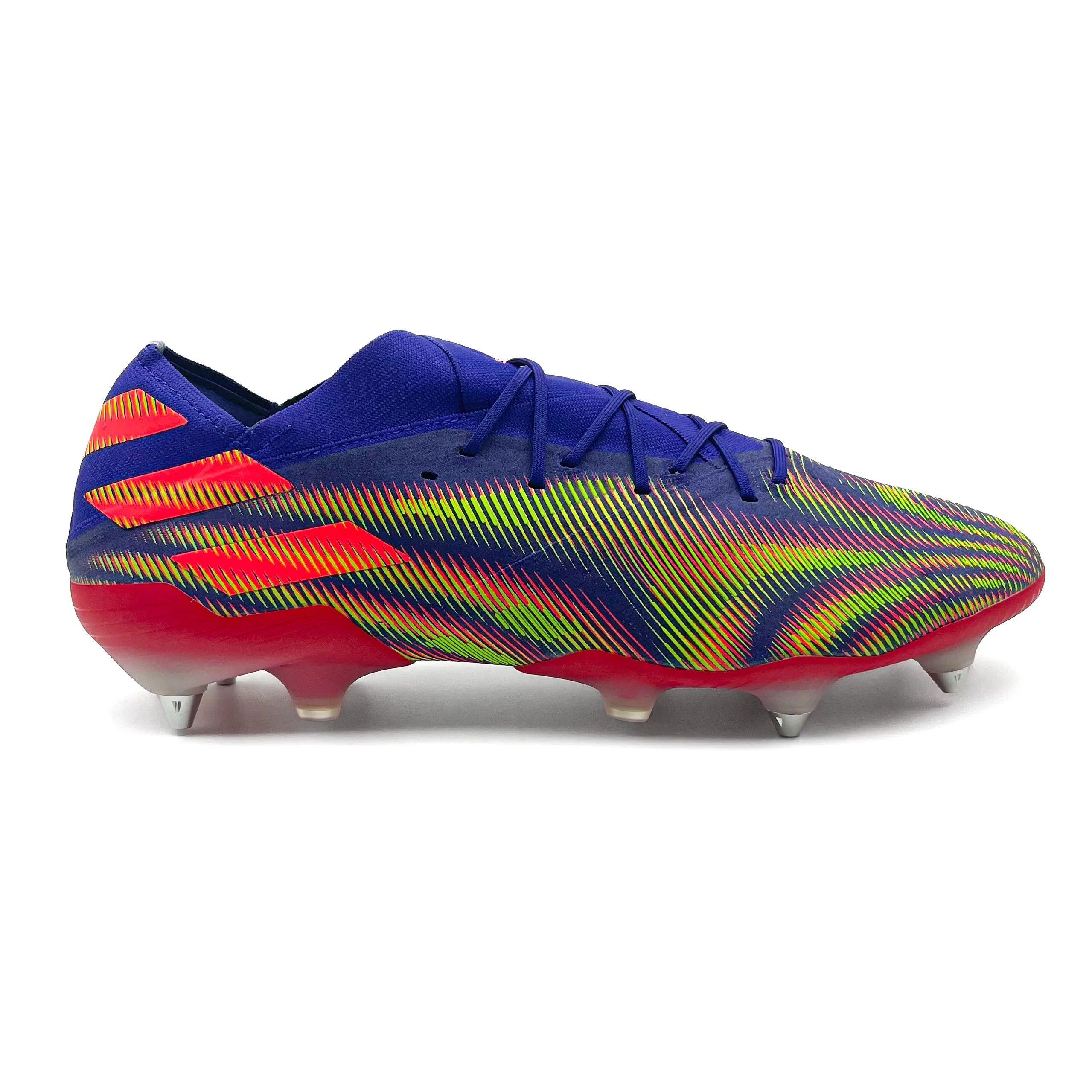 Adidas Nemeziz.1 SG Firm Ground Soccer Cleats - Purple, Pink & Green for Men | Lightweight & Agile for Competitive Matches & Training