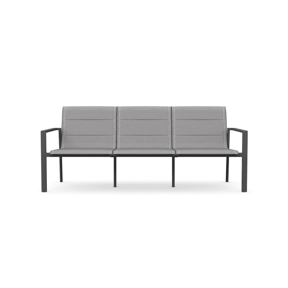 Amalfi Aluminum Outdoor 3-Seat Sofa Set - Weather-Resistant Patio Furniture for Garden, Poolside & Backyard Relaxation