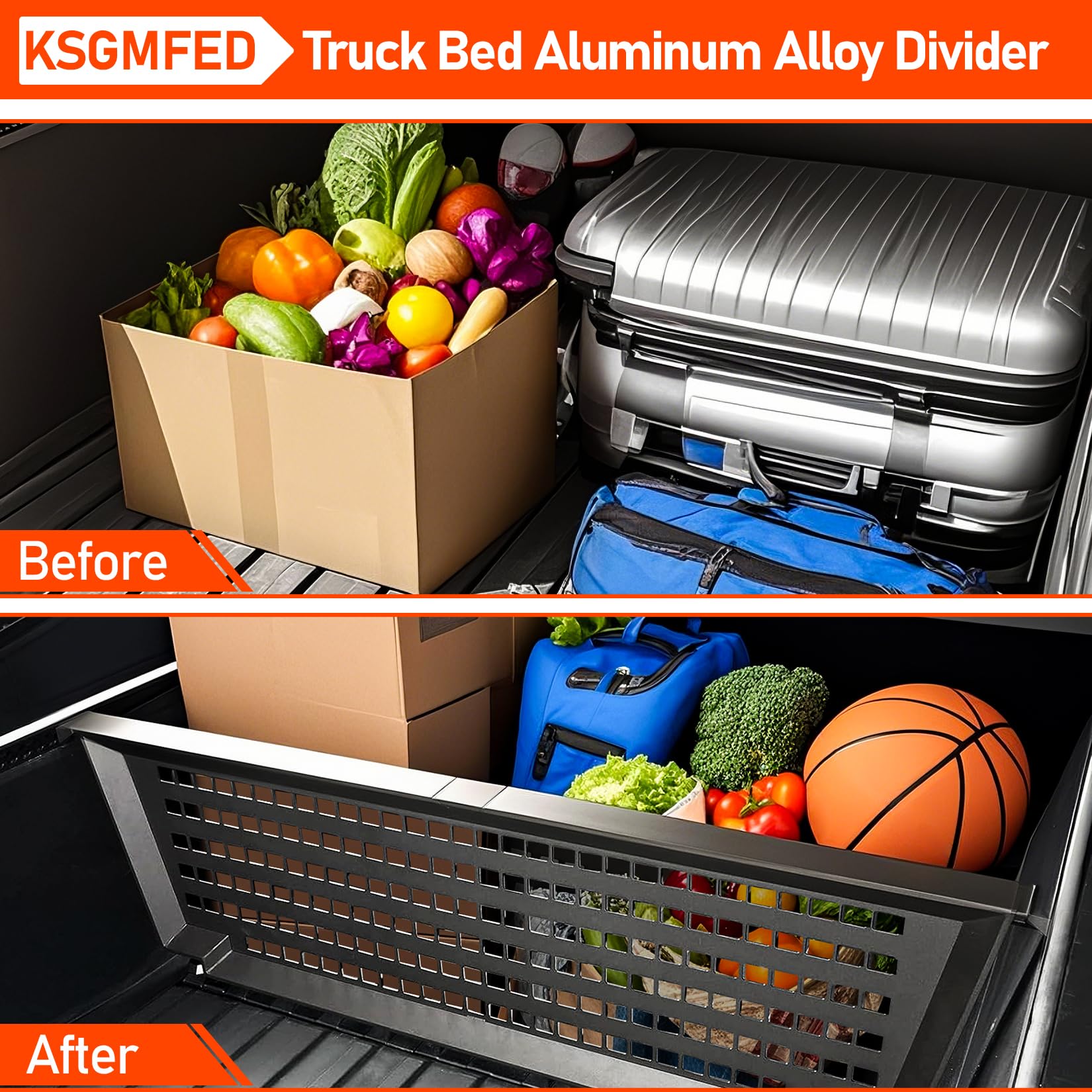 Tesla Cybertruck 2023-2024 Aluminum Alloy Molle Bed Panels - All Weather Truck Bed Accessories Compatible with Various Thickness Bed Liners | Perfect for Off-Road Gear Organization & Camping Equipment Storage