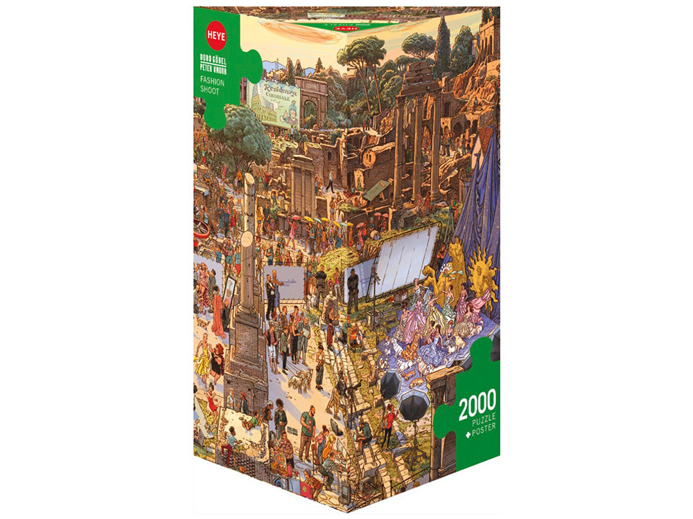Heye 2000-Piece Triangular Jigsaw Puzzle - Fashion Shoot by Peter Knorr | Challenging Adult Puzzle for Home Decor & Relaxation