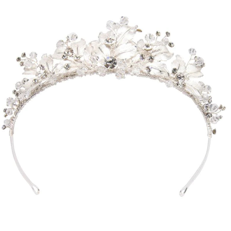 Elegant Silver Crystal and Pearl Bridal Tiara for Wedding - Perfect for Brides, Prom, Pageants & Special Occasions