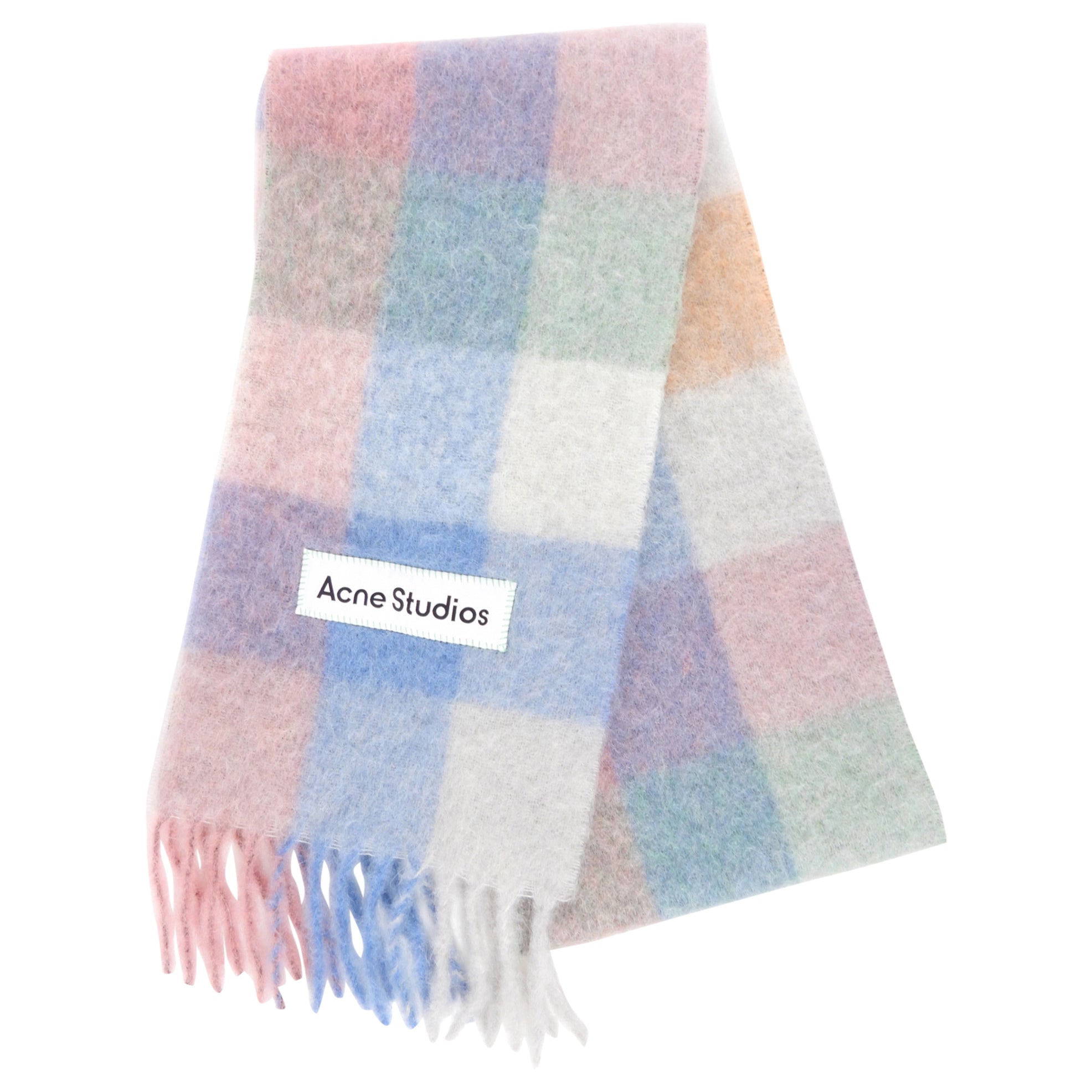 Acne Studios Mohair Check Fringe Scarf - Warm Winter Fashion Accessory for Women & Men | Perfect for Cold Weather, Outdoor Activities & Stylish Outfits
