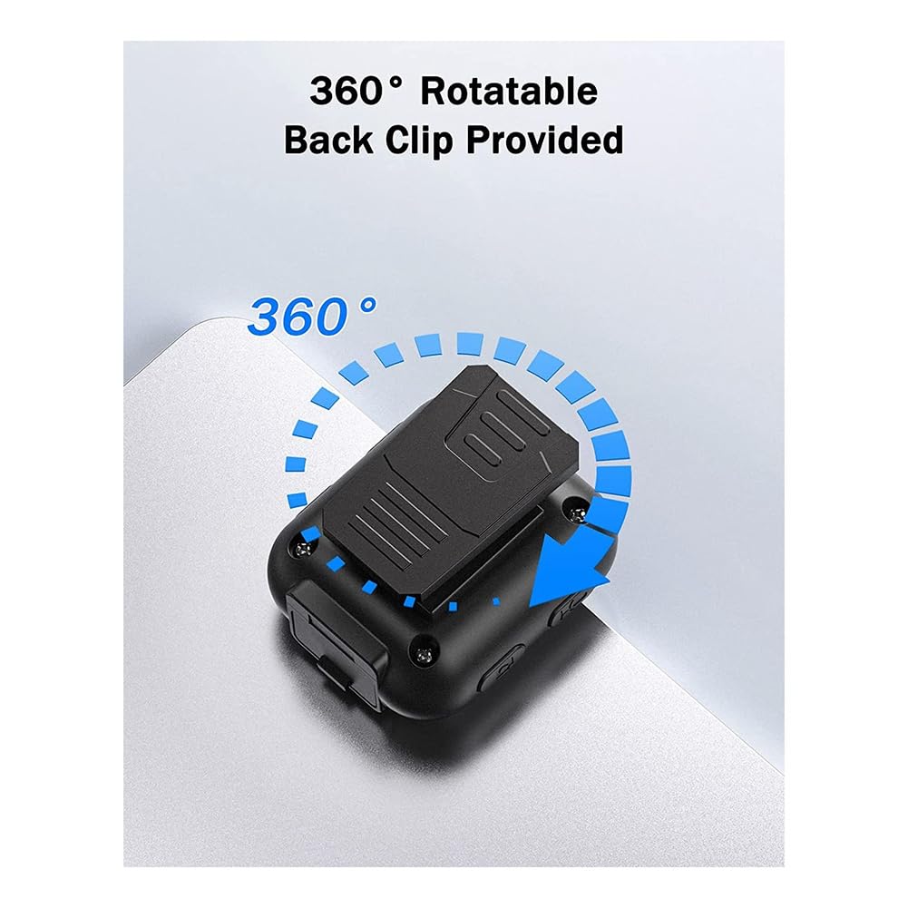 Qyrugcxs 1080P HD Body Worn Camera with 950mAh Battery - 5 Hours Recording Mini Sports Action Camera for Police Security, Outdoor Adventures & Evidence Collection