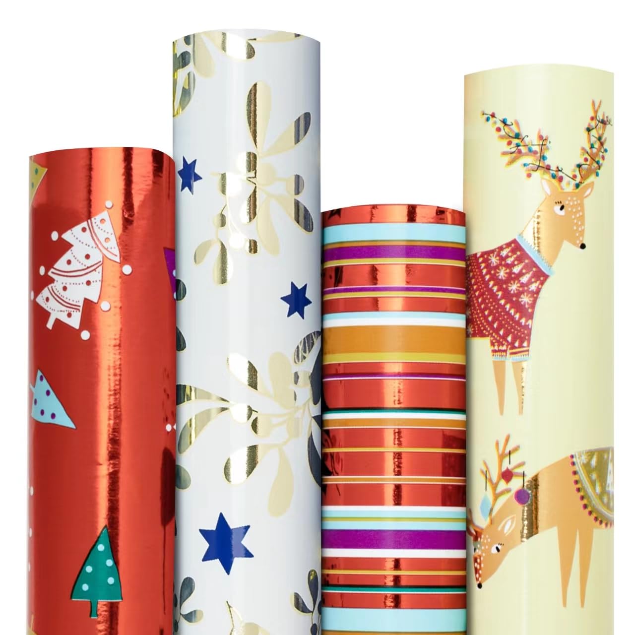 Biobrown Christmas Wrapping Paper - 4 Jumbo Rolls (30