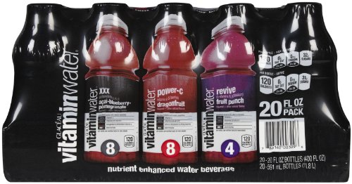 Vitaminwater Variety Pack - 20 oz, 20 ct | Hydrating Beverages for Workouts, Office, and On-the-Go Refreshment