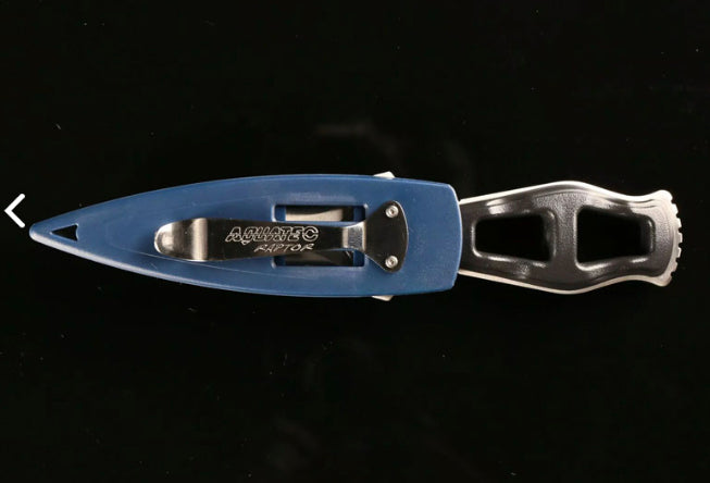 Aquatec Raptor Divers Knife - Professional Scuba Diving Knife with Blunt or Pointed Tip | Perfect for Underwater Safety, Cutting Ropes & Marine Activities