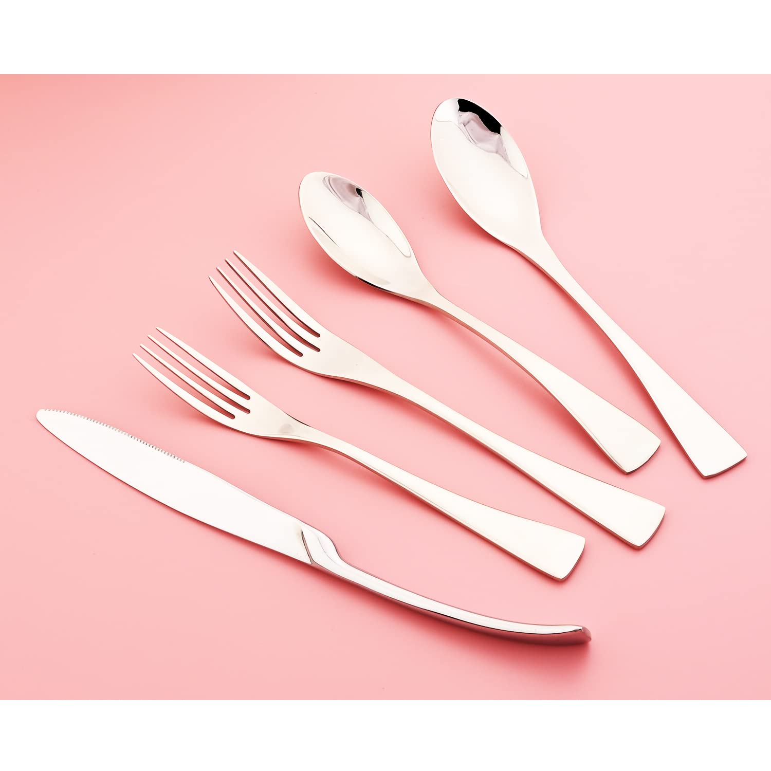 Gugrida 20-Piece Stainless Steel Flatware Set - Mirror Polished Silverware for 4 People (Knives, Forks, Spoons) - Dishwasher Safe Cutlery Set - Perfect for Dinner Parties, Restaurants & Everyday Dining