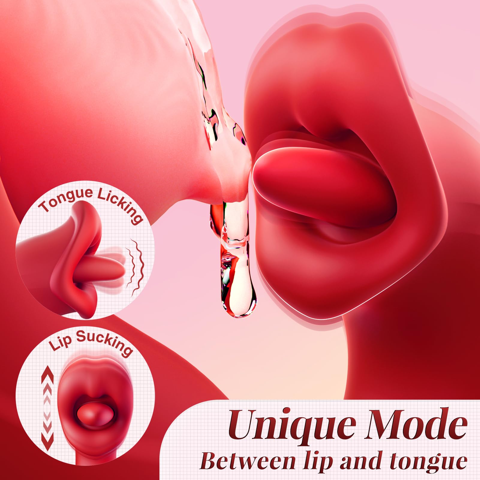 7-in-1 Rose Thrusting Vibrator - G Spot & Clitoral Stimulator with Flapping, Vibrating, Licking & Sucking Modes | Rechargeable Adult Sex Toy for Women & Couples | Perfect for Solo Play, Foreplay & Intimate Moments