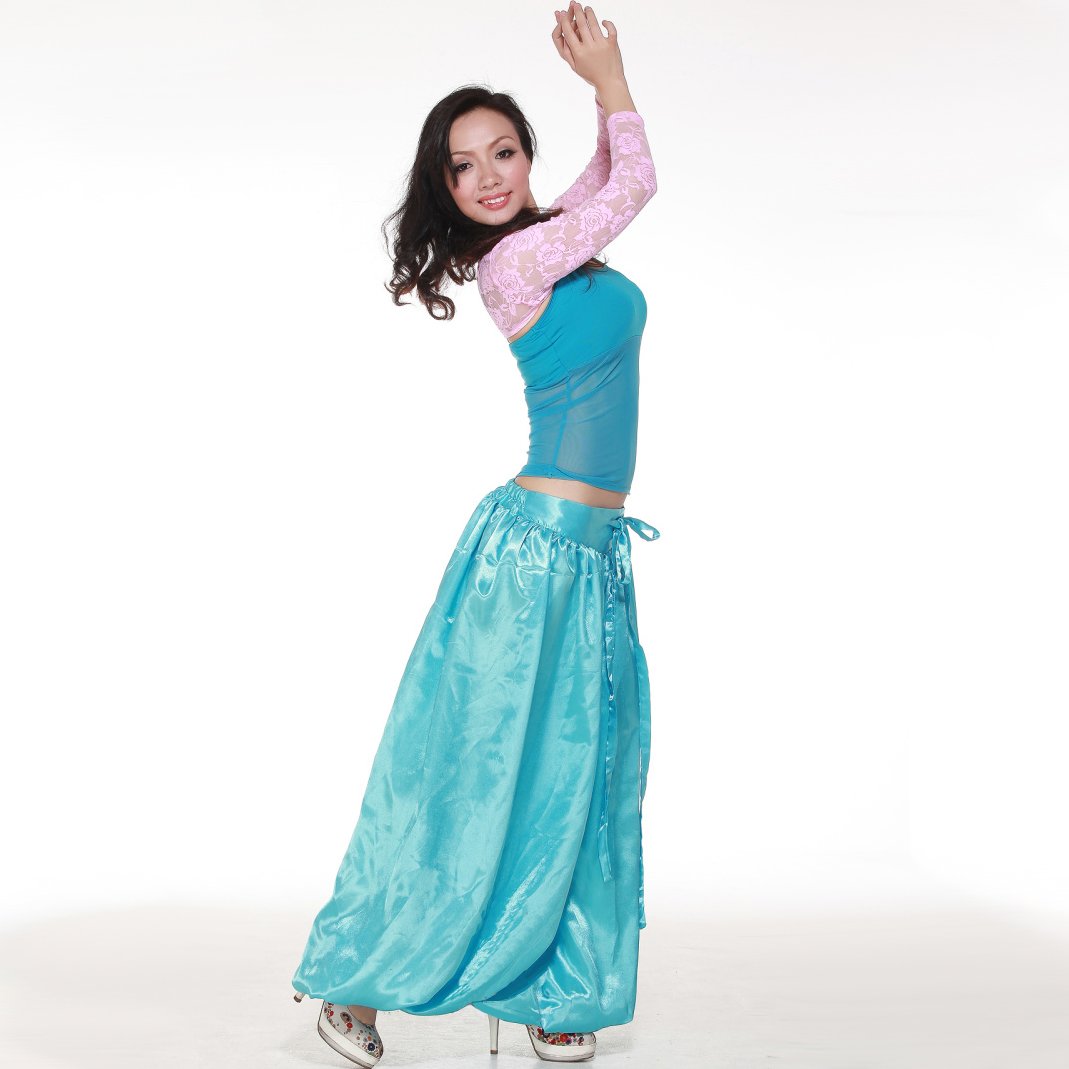 MUNAFIE Metallic Palazzo Pants for Praise Dance, Belly Dance & Carnival - Shiny Satin Wide Leg Pants for Women - Perfect for Arab Festivals, Performances & Special Occasions