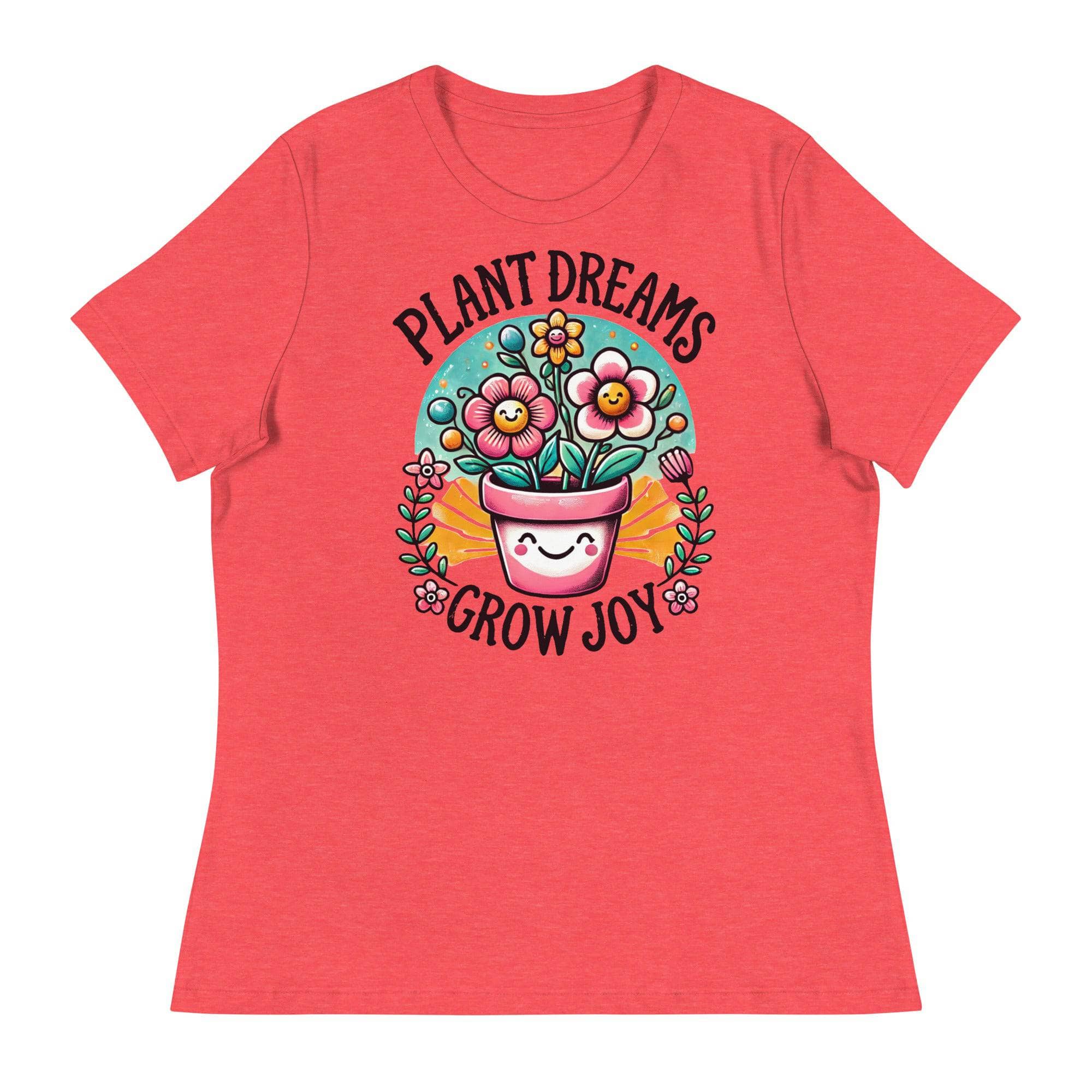 Plant Dreams Grow Joy T-Shirt - Inspirational Gardening Tee for Plant Lovers, Comfortable Cotton Shirt for Women & Men - Perfect for Gardening, Outdoor Activities & Casual Wear