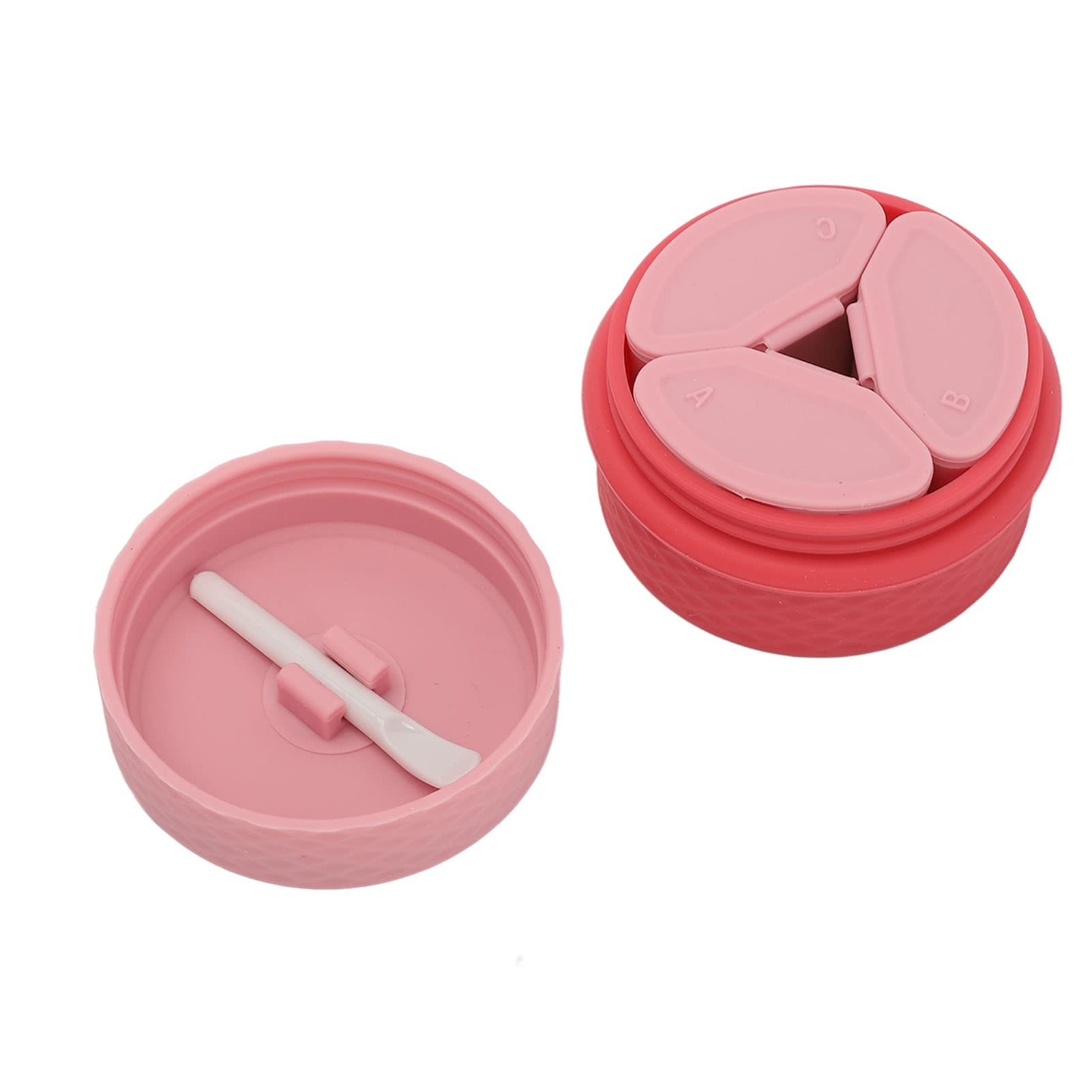 Travel Silicone Makeup Containers Set - Leakproof Refillable Empty Cream Jars with Sealed Lids & Spoon | Portable Toiletry Organizers for Cosmetics, Skincare & Travel Essentials | Perfect for Airplane Carry-on, Gym Bag & Vacation Packing