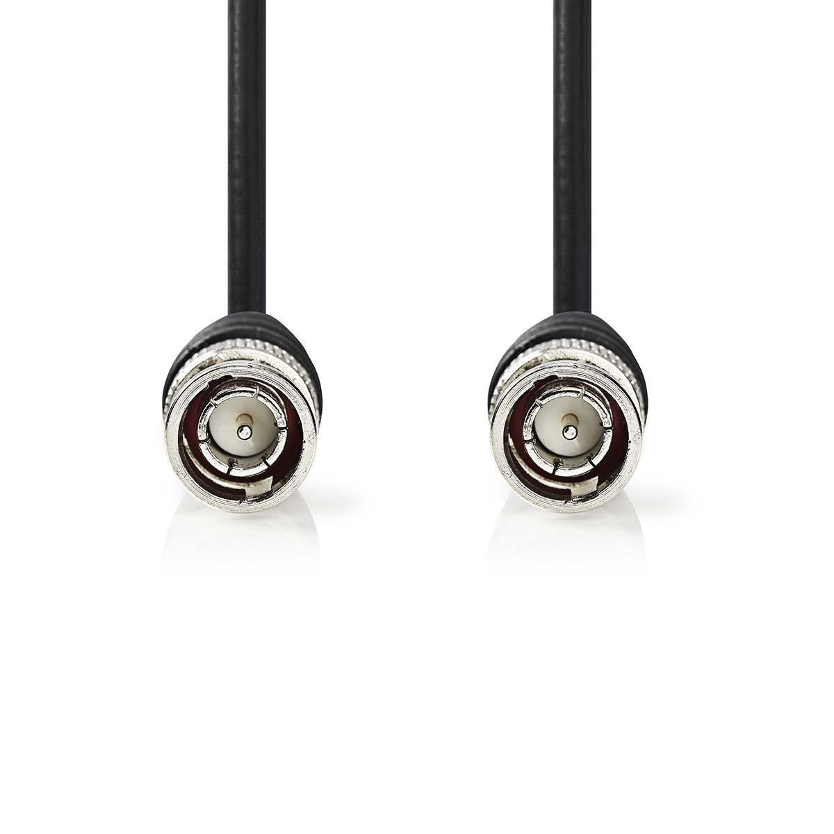 High-Quality BNC Video Cable | BNC Male to BNC Male | 5.0m (16.4ft) Black | for CCTV, Security Cameras & AV Equipment