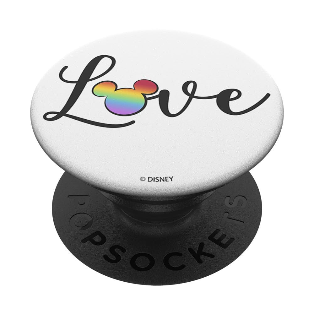 Disney Mickey and Friends Rainbow Mouse Ears Love PopSockets Standard PopGrip - Swappable Phone Grip for iPhone, Samsung, and Smartphones - Perfect for Disney Fans, Theme Parks, and Everyday Use