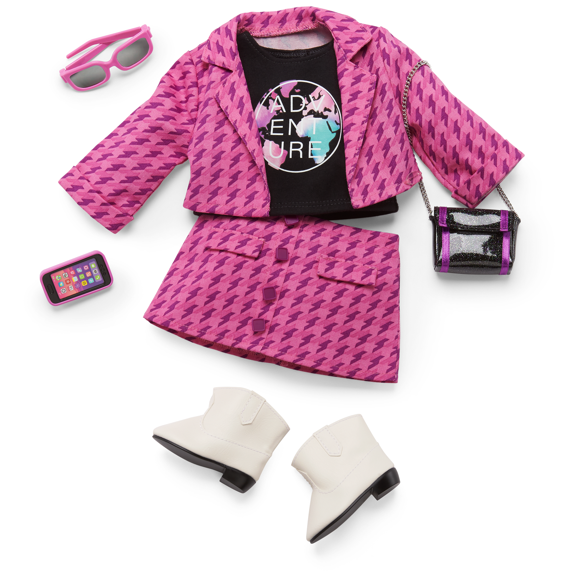 18 Inch Doll Travel Outfit - Stylish City Adventure Clothes for American Girl Dolls | Perfect for Playdates, Birthday Gifts & Travel Accessories