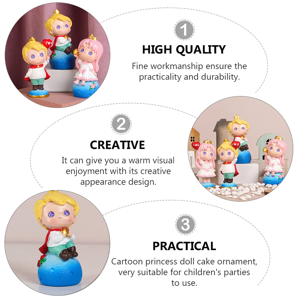 SOIMISS Resin Cake Toppers - Cartoon Doll Decor for Cupcakes & Birthday Cakes