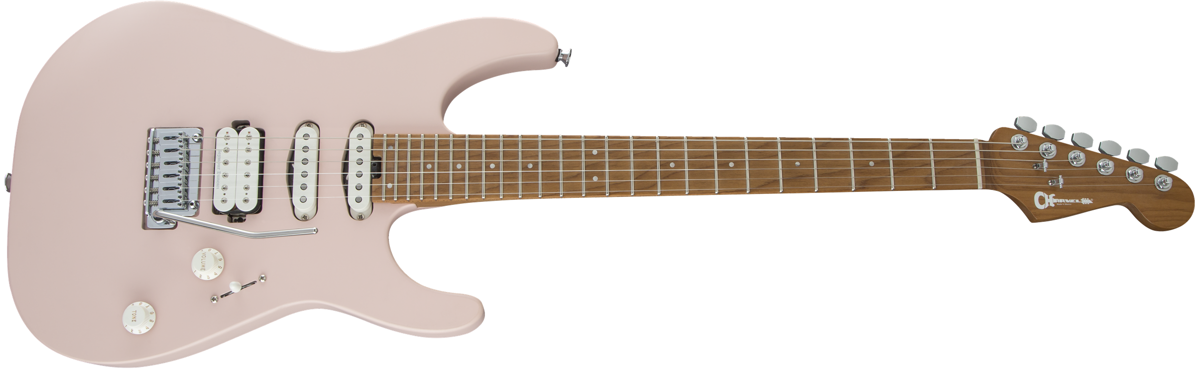Charvel Pro Mod DK24 HSS Electric Guitar - Shell Pink Finish | Professional Grade Solid Body Guitar for Rock, Metal & Stage Performance