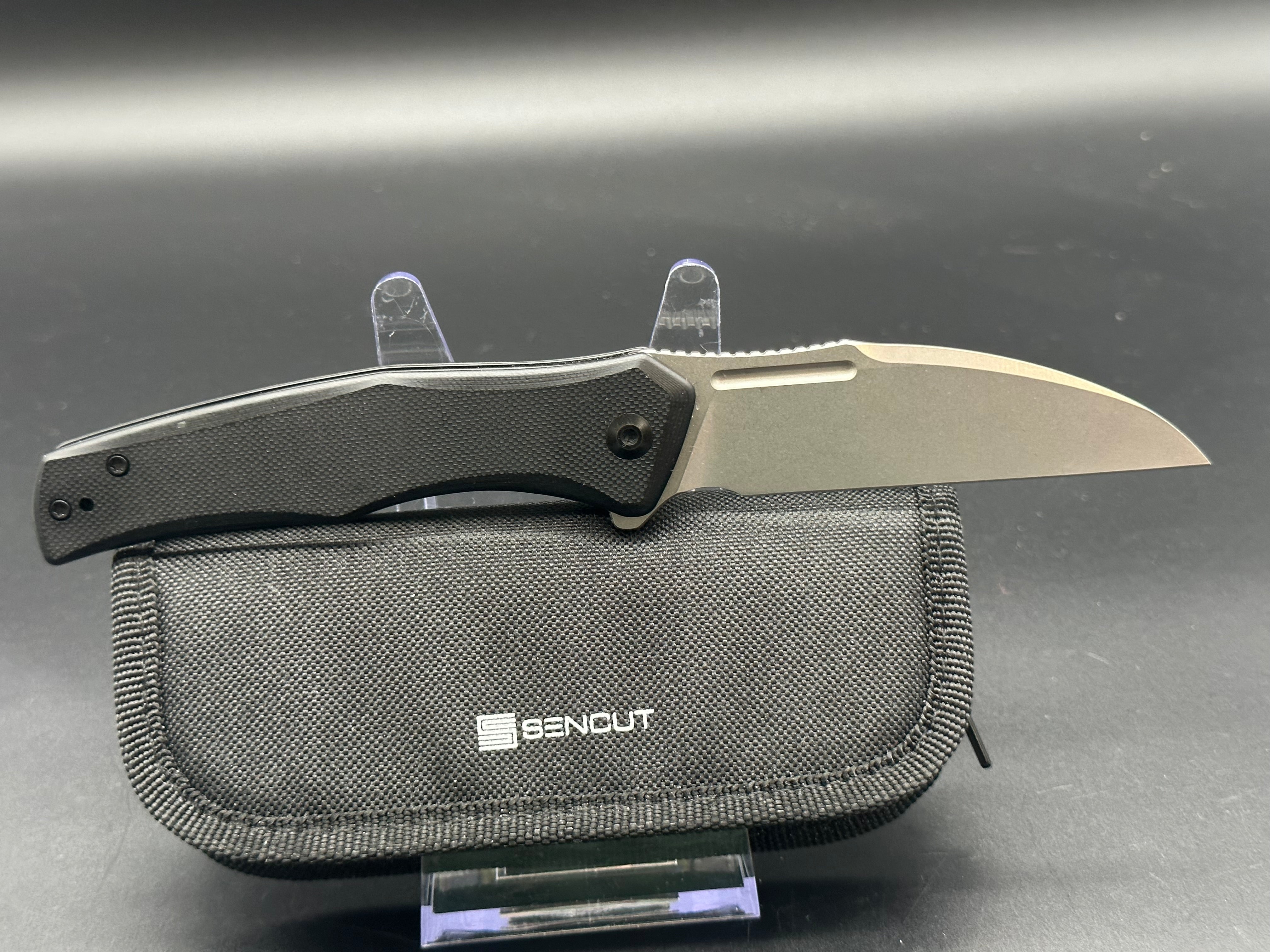 SENCUT Watauga Folding Pocket Knife - Black G10 Handle - EDC Camping, Hiking & Outdoor Survival Tool