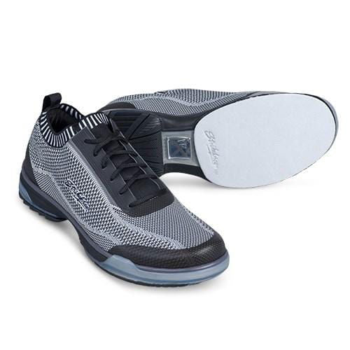 KR Strikeforce Men's Tour Knit Bowling Shoes - Black/Grey - Right Hand - Comfortable & Durable for Competitive Play & League Bowling